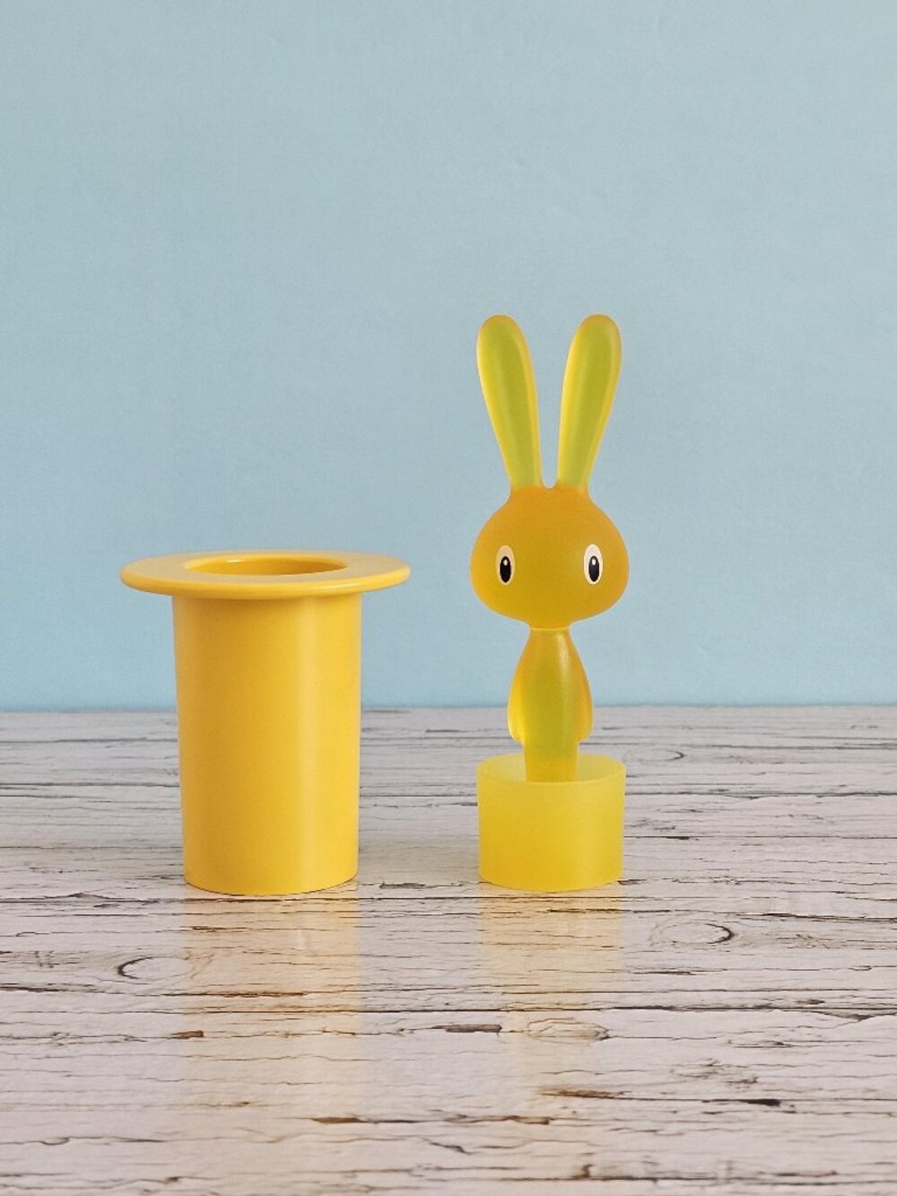 Vintage Alessi Magic Bunny Toothpick Holder, Yellow Thermoplastic Resin